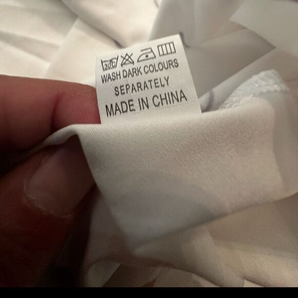 White and Gold Chain Print Mini Dress - Picture 9 of 9